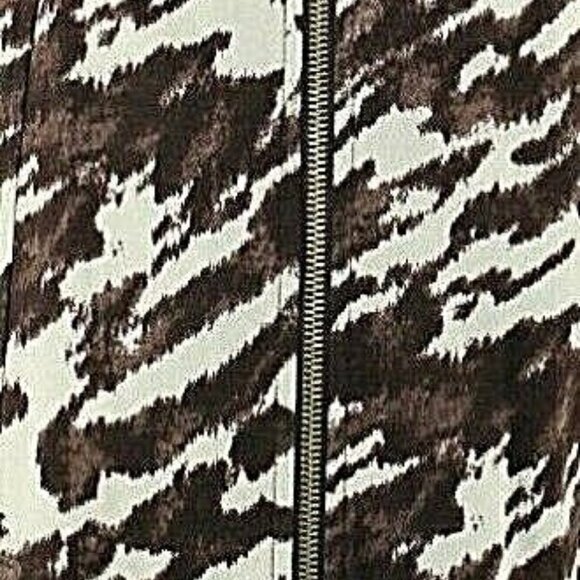 Michael Kors $150 6 Brown Ivory Belt Cut Out Zip Cotton Blend Dress - Picture 4 of 10